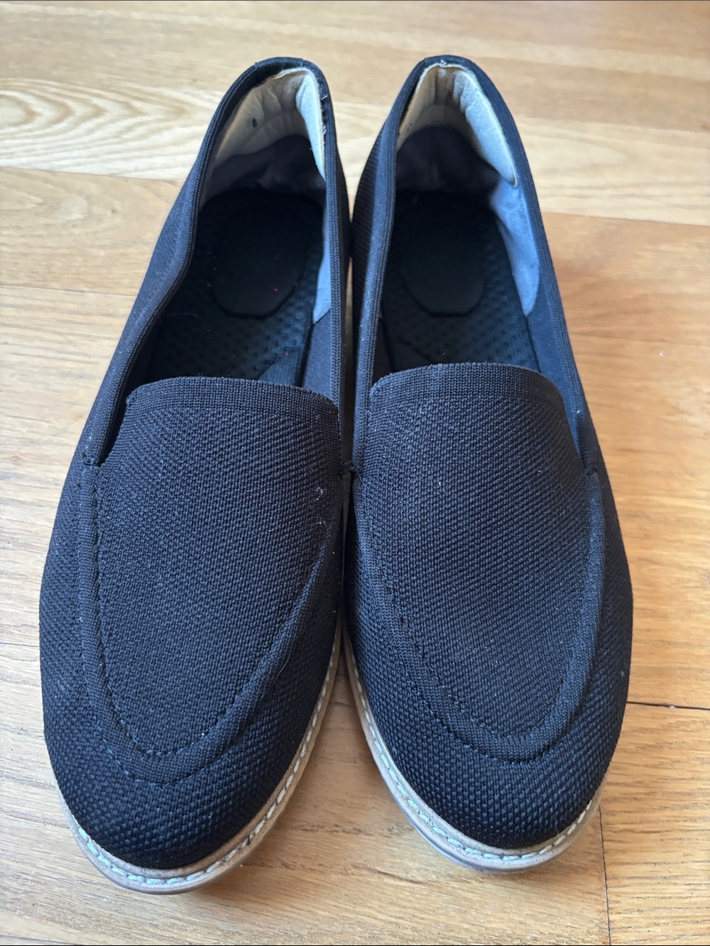 Kelly and Katie Black Slip-On Canvas Loafers